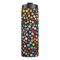 Farbenfrohe Polka Punkte auf dunklem Hintergrund