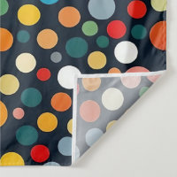 Farbenfrohe Polka Punkte auf dunklem Hintergrund