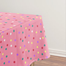 Farbenfrohe Polka Punkte auf Rosa