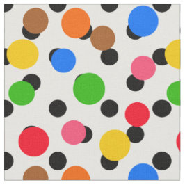 Farbenfrohe Polka-Punkte-Design mit weißem Hinterg Stoff
