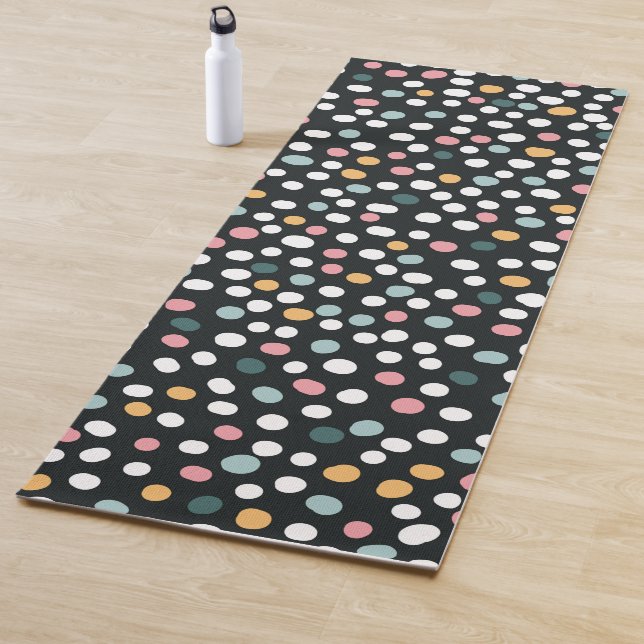 Farbenfrohe Polka-Punkte Pastellmuster Yogamatte (Beispiel)