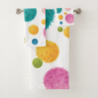 Farbenfrohe Pom Pom Print