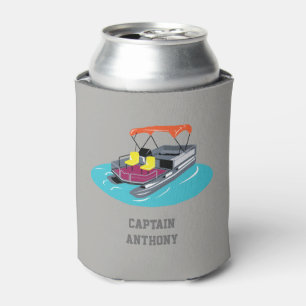 Farbenfrohe Pontoon Boat Personalisiert Can Cooler Dosenkühler