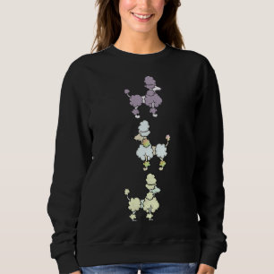 Farbenfrohe Poodle Dog Muster Funny Extravagant Po Sweatshirt