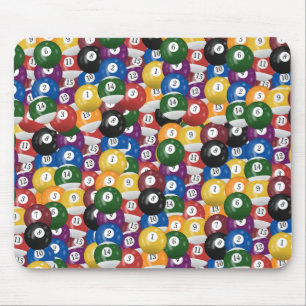Farbenfrohe Pool Balls Mousepad