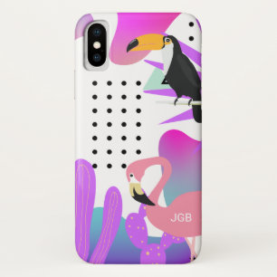 Farbenfrohe Pop Art Birds mit Ihrer Monogramm Case-Mate iPhone Hülle