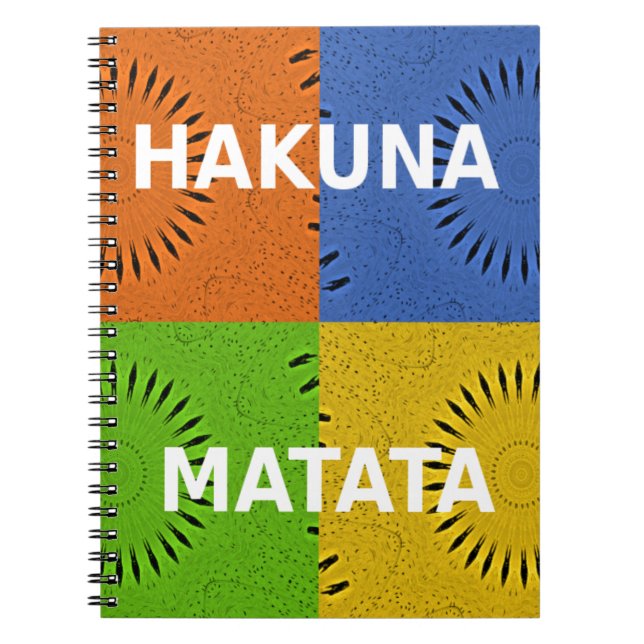 Farbenfrohe Pop Art Collage & "Hakuna Matata" Nach Notizblock (Vorderseite)