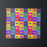 Farbenfrohe Pop Art Crabs Muster Wandteppich<br><div class="desc">Helle und farbenfrohe Wandtapeten im Pop. Blöcke mit hellen Farben gefüllt mit bunten Krabbenbildern.</div>