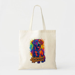 Farbenfrohe Pop Art Labrador Retriever - Lebhafter Tragetasche