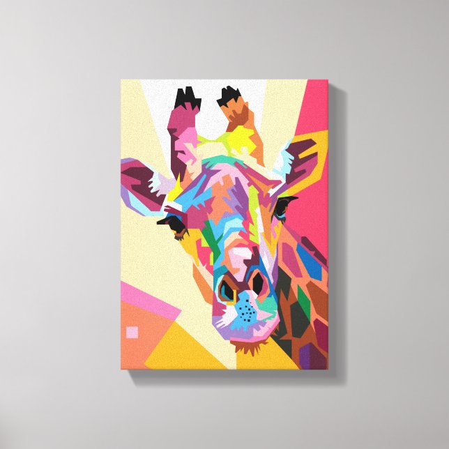 Farbenfrohe Pop Kunst, Dichtung und Musik Leinwanddruck (Vorderseite)
