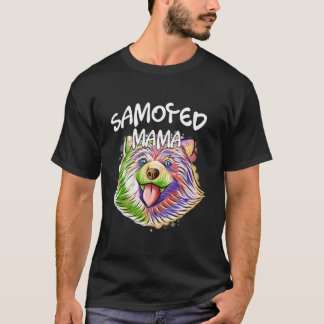 Farbenfrohe Pop Kunst, Dichtung und Musik Samoyed T-Shirt