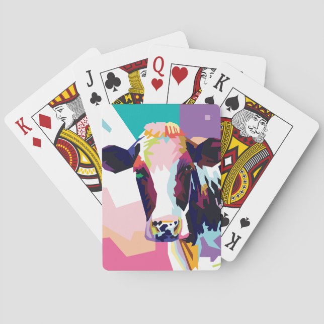 Farbenfrohe Pop Kunst, Dichtung und Musik Spielkarten (Rückseite)