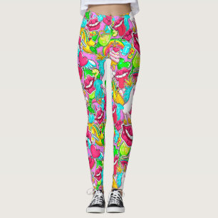 Farbenfrohe Pop Kunst, Kultur Leggings