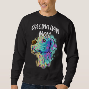 Farbenfrohe Pop Portrait Dalmatiner Dog Mama Mutte Sweatshirt