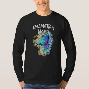 Farbenfrohe Pop Portrait Dalmatiner Dog Mama Mutte T-Shirt