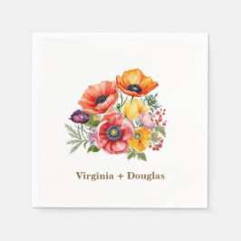 Farbenfrohe Poppies Hochzeiten von Napkins Serviette