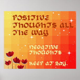 Farbenfrohe positive Gedanken Inspirierte Poster