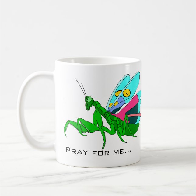 Farbenfrohe Prachtmantis Kaffeetasse (Links)