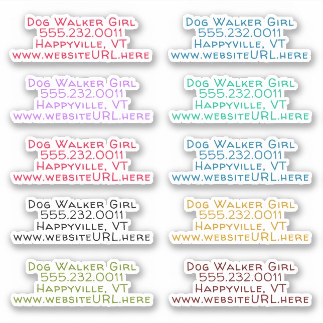 Farbenfrohe Printed Clear Business Werbung Aufkleber (Vorderseite)