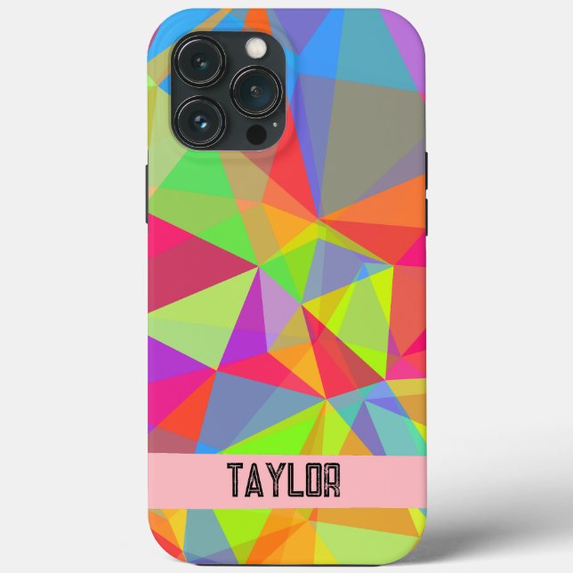 Farbenfrohe Prism Geometric Kaleidoskop Regenbogen Case-Mate iPhone Hülle (Rückseite)