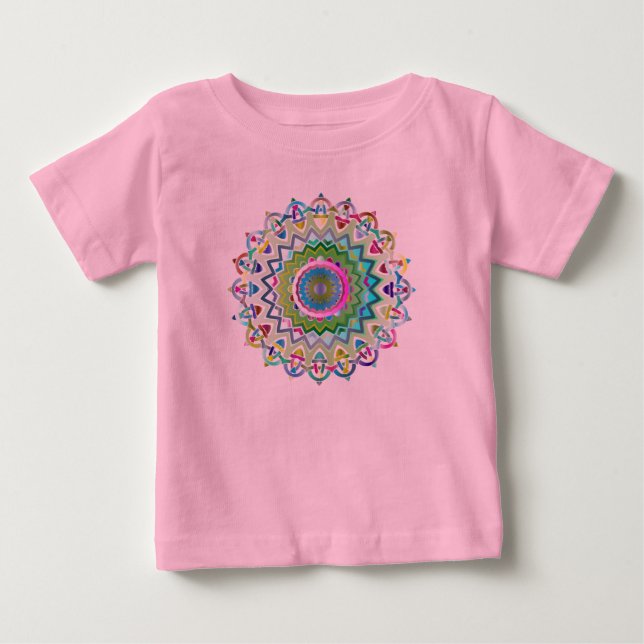 Farbenfrohe Prismatische keltische Knochen Baby T-shirt (Vorderseite)
