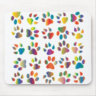 Farbenfrohe Prismatische Regenbogentierpfade Mousepad