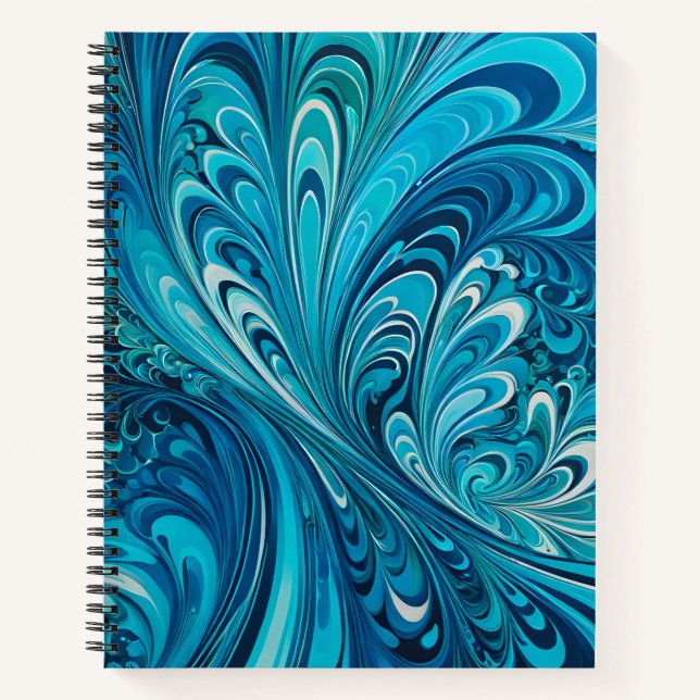 Farbenfrohe Psychedelia Airbrush Art Spiral Notebo Notizbuch (Vorderseite)