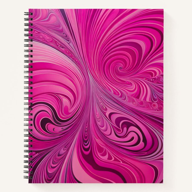 Farbenfrohe Psychedelia Airbrush Art Spiral Notebo Notizbuch (Vorderseite)