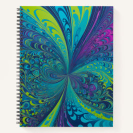 Farbenfrohe Psychedelia Airbrush Art Spiral Notebo Notizbuch