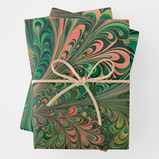 Farbenfrohe Psychedelia Art Wrapping Paper Sheets Geschenkpapier Set (Von Creator hochgeladen)