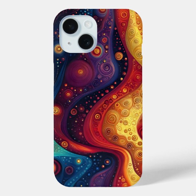 Farbenfrohe psychedelische Abstrakte Kunst Case-Mate iPhone Hülle (Rückseite)