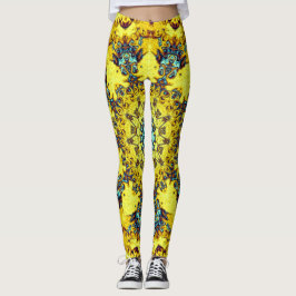 Farbenfrohe psychedelische abstrakte Muster Leggings