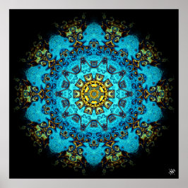 Farbenfrohe psychedelische abstrakte Muster Poster