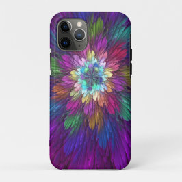 Farbenfrohe Psychedelische Blume Abstraktes Frakta Case-Mate iPhone Hülle