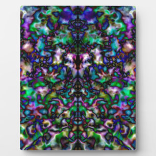 Farbenfrohe psychedelische Kaleidoskopmuster Fotoplatte