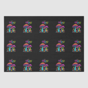 Farbenfrohe psychedelische Pilze- Seidenpapier