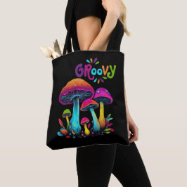 Farbenfrohe psychedelische Pilze Tasche