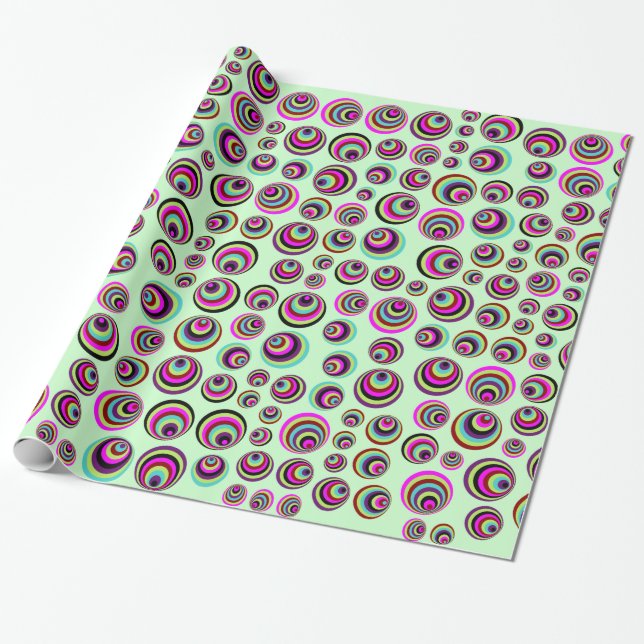 Farbenfrohe Psychische Spots + Ihr Hintergrund & I Geschenkpapier (Ungerollt)