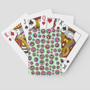 Farbenfrohe Psychische Spots + Ihr Hintergrund & I Spielkarten