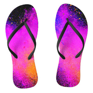 Farbenfrohe Pulverexplosion Flip Flops