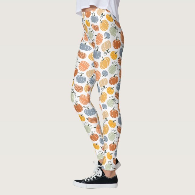 Farbenfrohe Pumpkin Gourd Pattern Leggings (Links)