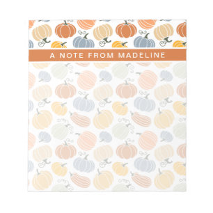 Farbenfrohe Pumpkin Gourd Pattern Notizblock