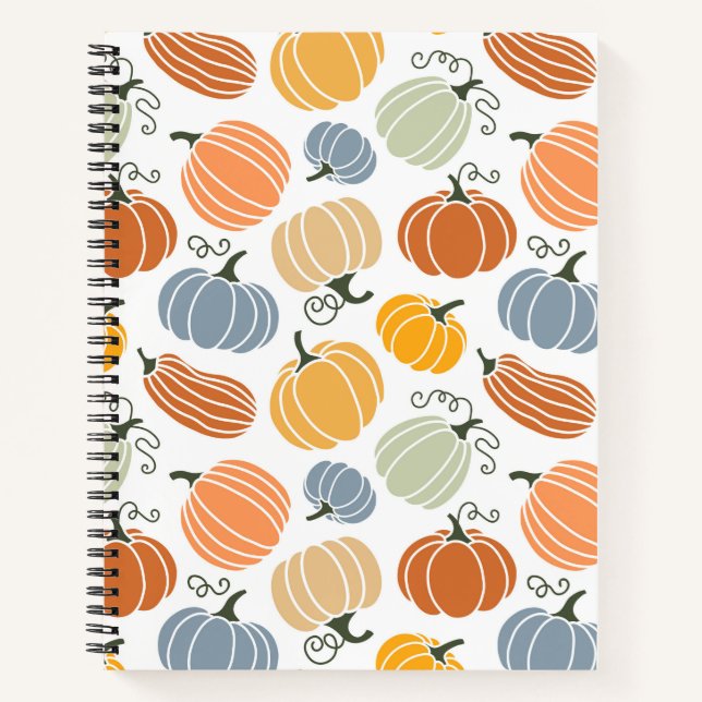 Farbenfrohe Pumpkin Gourd Pattern Notizbuch (Vorderseite)