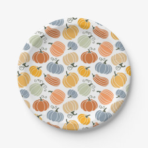 Farbenfrohe Pumpkin Gourd Pattern Pappteller