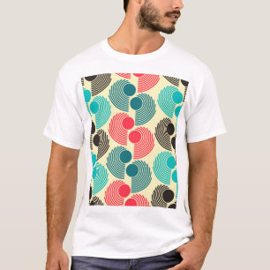 Farbenfrohe Punkte: abstrakt nahtloses Muster. T-Shirt