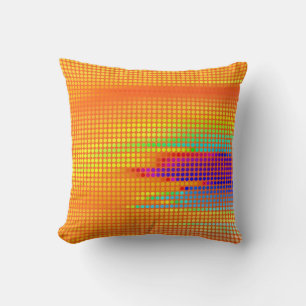 Farbenfrohe Punkte Funky Retro Malerei Abstrakt Ar Kissen