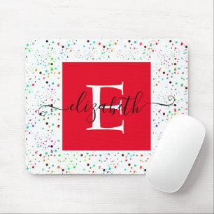 Farbenfrohe Punkte  Mauspad