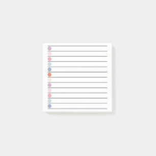 Farbenfrohe Punkte Spaß & lebendige Stationery Post-it Klebezettel