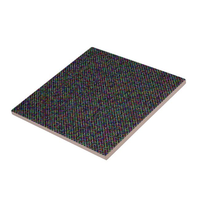 farbenfrohe Quadrate geometrisch einzigartiges Mus Fliese (Seite)