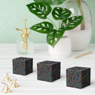 farbenfrohe Quadrate geometrisch einzigartiges Mus Geschenkschachtel
